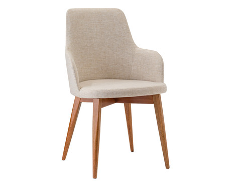 Cadeira de Madeira com Braço Suri - Creme | WestwingNow