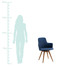 Cadeira Giratória de Madeira Tina - Azul Jeans, Azul | WestwingNow