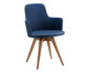 Cadeira Giratória de Madeira Tina - Azul Jeans, Azul | WestwingNow