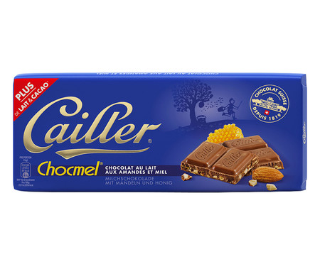 Chocolate Suiço Cailler Chocmel Au Lait Aux Amandes Et Miel - 100g