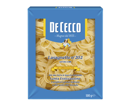 Macarrão Ita de Cecco Lasagnette Nidi Sêmola - 500G