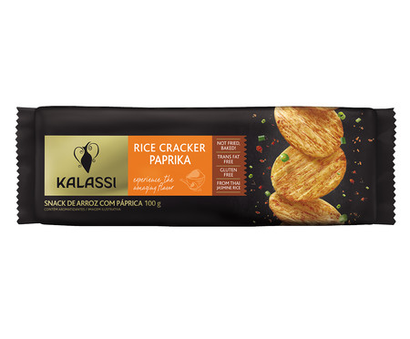 Snack Tailandês Kalassi Rice Crackers Paprika - 100G