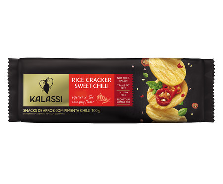 Snack Tailandês Kalassi Rice Crackers Sweet Chilli - 100G