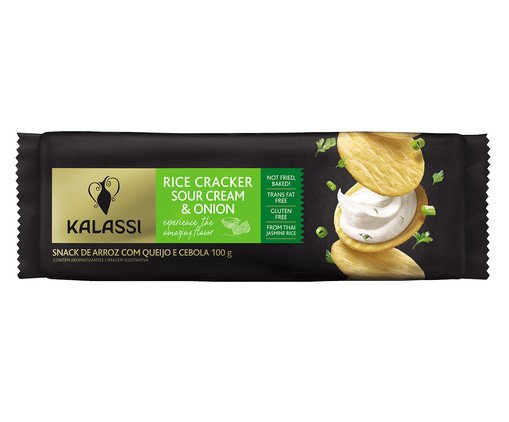 Snack Tailandês Kalassi Rice Crackers Sour Cream & Onion - 100G, Colorido | WestwingNow