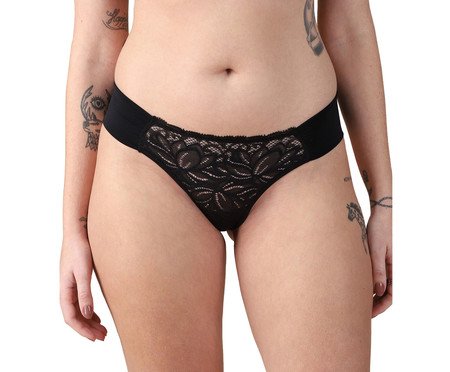 Calcinha Fio Dental Sides Super Black | Westwing