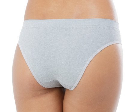 Calcinha Biquíni Tecno Washed Prateada | Westwing