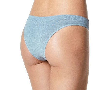 Calcinha Tanga Tecno 3D Washed Prata | Westwing