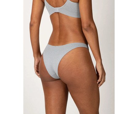 Calcinha Tanga Washed Prateada | Westwing