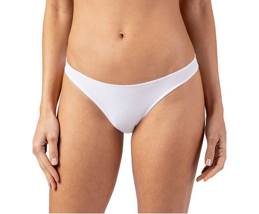 Calcinha Tanga Baixa Overlock Branco, Branco | WestwingNow
