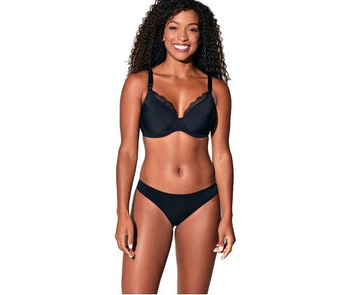 Calcinha Tanga Franzy Back Super Black, Preto | WestwingNow