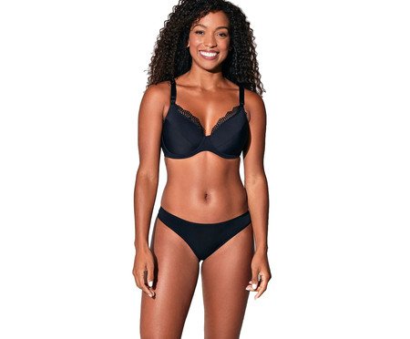 Calcinha Tanga Franzy Back Super Black | Westwing