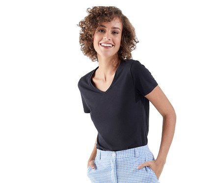 Camiseta Manga Curta Preto IIII | Westwing