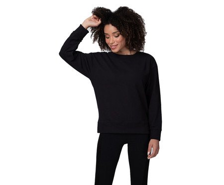 Camiseta Manga Longa Preto | Westwing