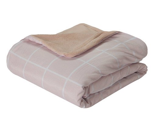 Capa de Coberdrom Soft Duvet Grid Rosa, Rosa | WestwingNow