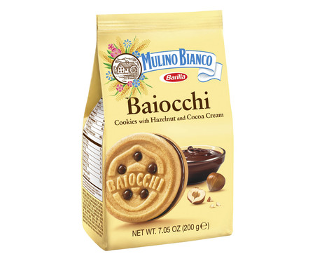 Biscoito com Creme de Avelã Baiocchi Mulino Bianco - 200G