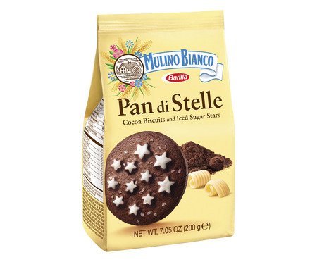 Biscoito Cacau com Estrelas de Açúcar Pan Di Stelle Mulino Bianco - 200G | Westwing