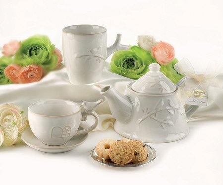 Xícara de Pássaros com Biscoitos Finos - 40G | Westwing