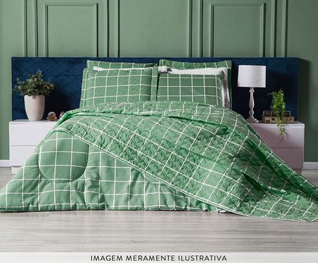 Edredom Classic Grid Verde | Westwing
