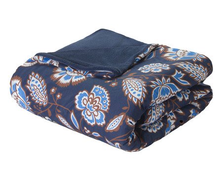 Capa de Coberdrom Soft Duvet Essencialle Boho Blue Branco