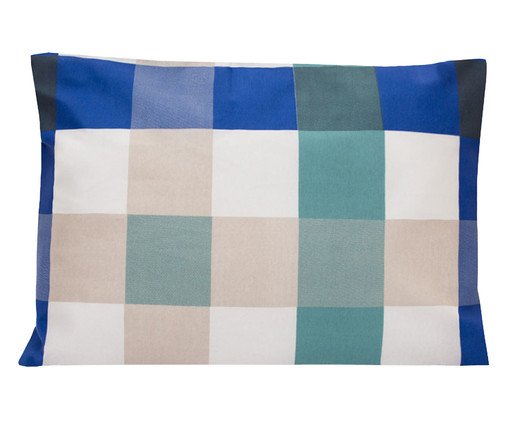 Fronha Xadrez Aqua 160 Fios, Colorido | WestwingNow