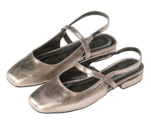 Sapatilha Ballet em Couro Ônix, Bege | WestwingNow