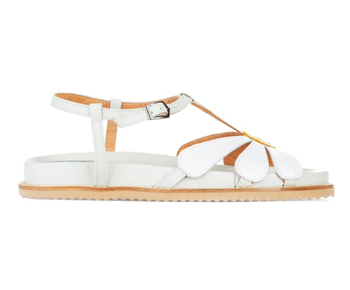 Slider em Couro Daisy Off-White, Off White | WestwingNow