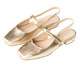 Sapatilha Ballet em Couro Ouro Light, Dourado | WestwingNow