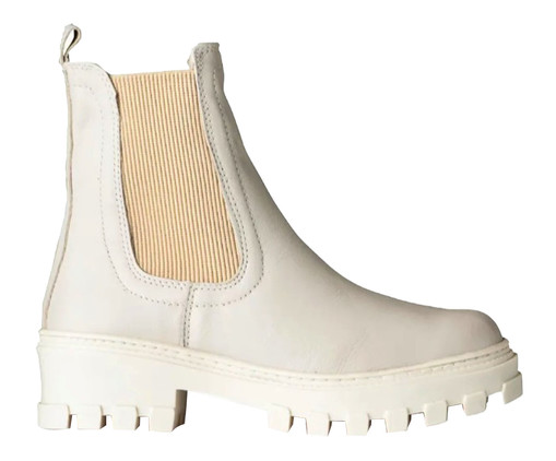 Bota em Couro Tratorada Off-White, Off White | WestwingNow