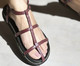 Naked Sandal Couro Bordo, Bege | WestwingNow