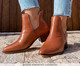 Bota em Couro Camel, Dourado | WestwingNow