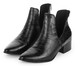 Bota em Couro Croco Preto, Preto | WestwingNow