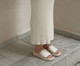 Flatform Tulipa Couro Off White, Off White | WestwingNow