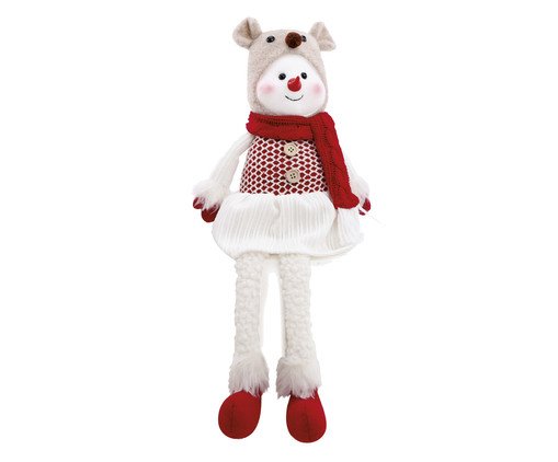 Boneco de Neve com Gorro de Urso - Vermelho, red | WestwingNow