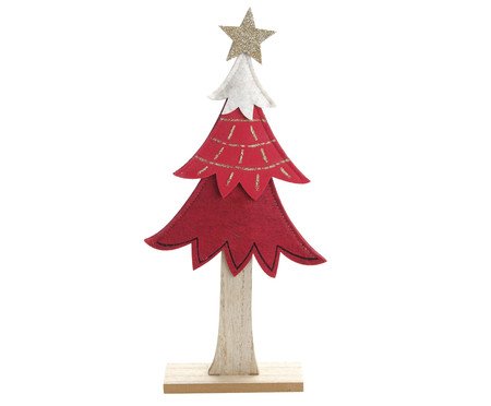 Árvore com Estrela em Madeira II - Vermelho | Westwing