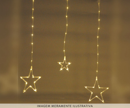 Cascata com 08 Estrelas Led Bivolt - Transparente | WestwingNow