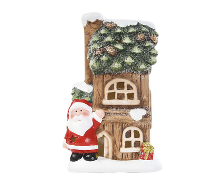 Adorno Casa Papai Noel com Led