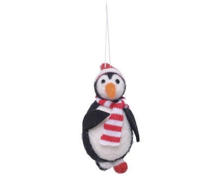 Enfeite para Pendurar Pinguim com Gorro  - Branco | Westwing