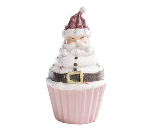 Adorno Cupcake com Corbertura Noel - Rosa, pink | WestwingNow