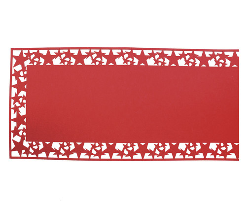 Caminho de Mesa com Bordas Decoradas - Vermelho, red | WestwingNow