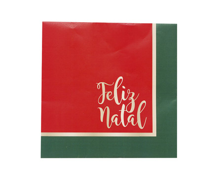 Guardanapo Feliz Natal 20 Folhas - Vermelho