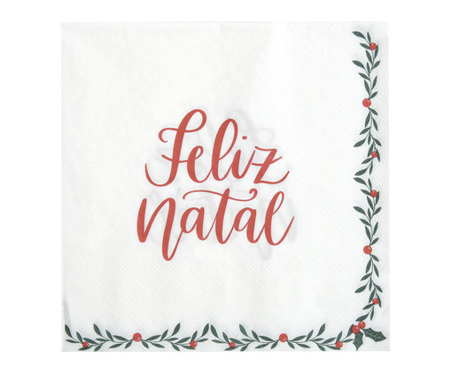 Guardanapo de Papel Feliz Natal - Branco, white | WestwingNow