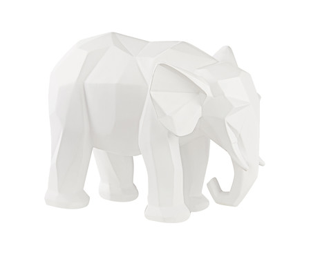Escultura Elefante - Branco