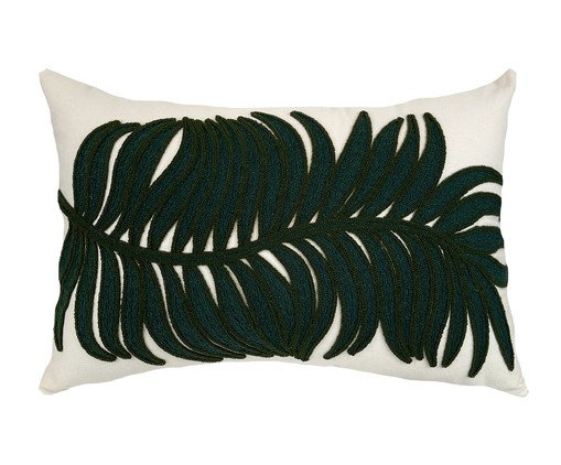 Almofada Chinille Folha Verde, Verde | WestwingNow