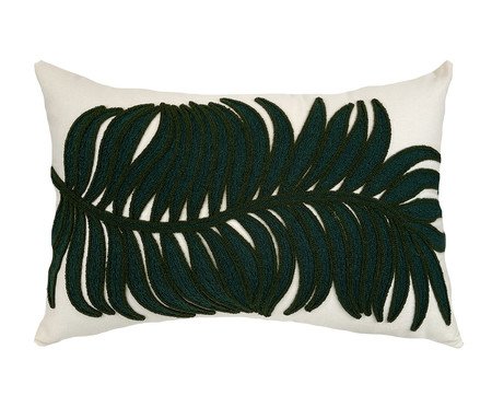 Almofada Chinille Folha Verde | Westwing