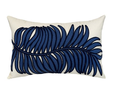 Almofada Chinille Folha Azul | Westwing