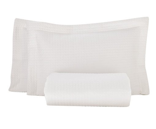 Cobre-Leito Quadrato Branco ll, Branco | WestwingNow