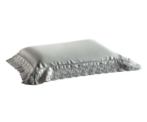 Fronha Acetinada Chateau Versailles Cinza Real 400 Fios, Cinza | WestwingNow