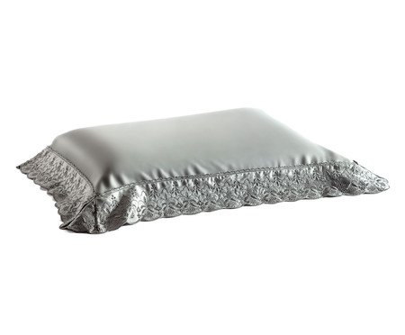 Fronha Acetinada Chateau Versailles Cinza Real 400 Fios