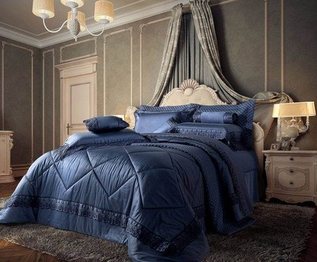 Edredom Acetinado Chateau Versailles Azul Real 400 Fios | Westwing