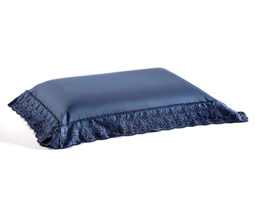 Fronha Acetinada Chateau Versailles Azul Real 400 Fios, Azul | WestwingNow